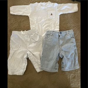GAP 2 pants with top 0-3 months stripe